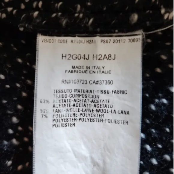 Emporio Armani Women's Black and White Wool Blend Jacket ~ Size 42 - Picture 10 of 10